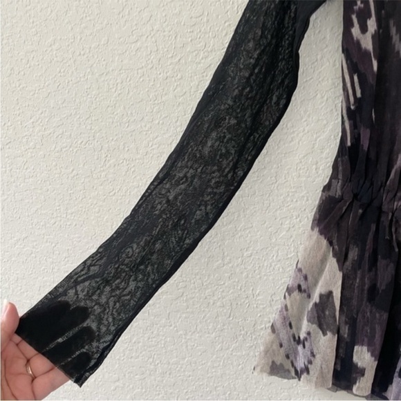 NWT Vintage 90’s Fuzzi by Jean Paul Gaultier Mesh Gauze Ikat Top - Picture 6 of 7